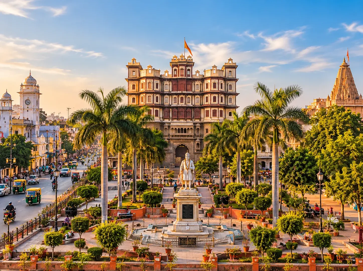 Rajwada palace and gardens in Indore